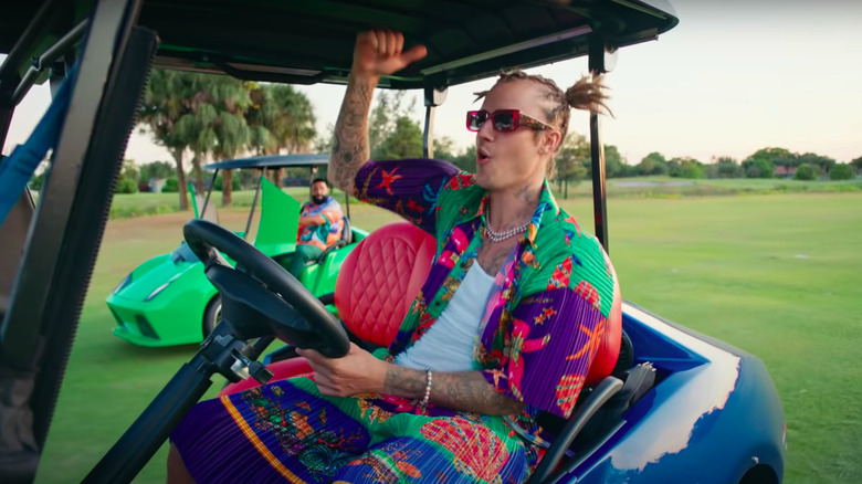 Justin Bieber in a golf cart from DJ Khaled music video