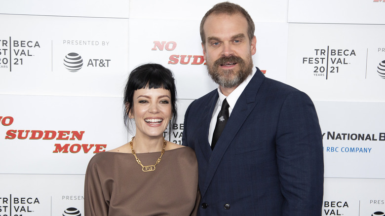Lily Allen and David Harbour at 2021 Tribeca Festival