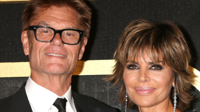 Lisa Rinna and Harry Hamlin posing