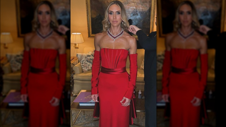 Lara Trump has her hair and makeup touched up ahead of the 2025 Inauguration Ball.