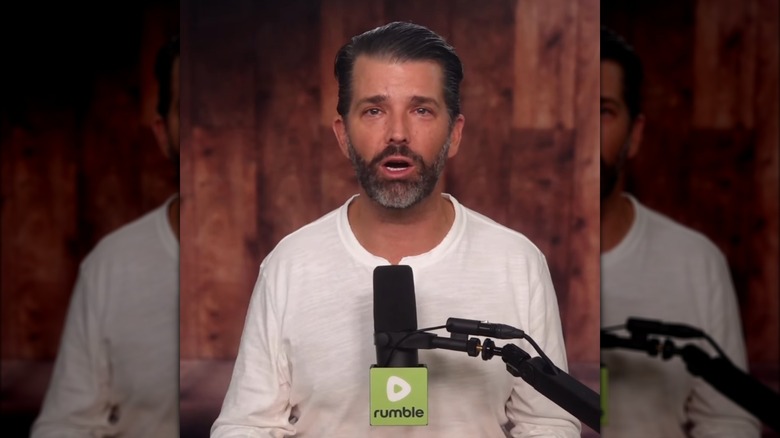 Donald Trump Jr. promoting an episode of his podcast.