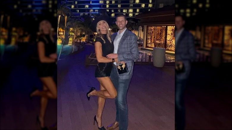 Lara and Eric Trump pose together at the Hard Rock casino.