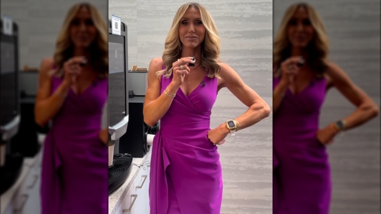 Lara Trump filming an Instagram video promoting "Outnumbered."