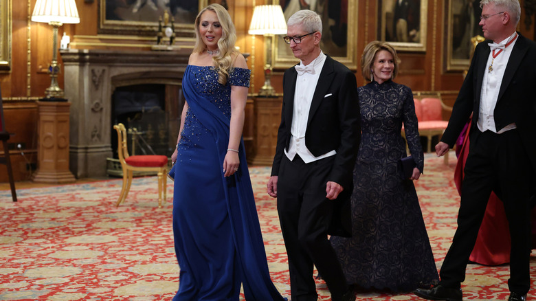 Tiffany Trump arrives at the US state banquet.