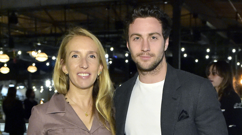 Sam and Aaron Taylor-Johnson smiling 