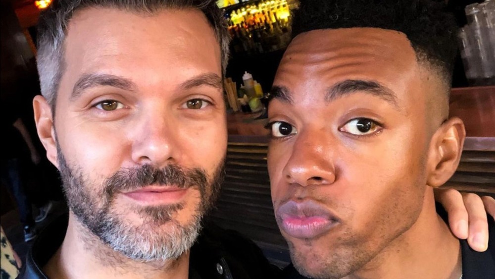 AJ Gibson and Emile Ennis Jr. pose for a selfie 