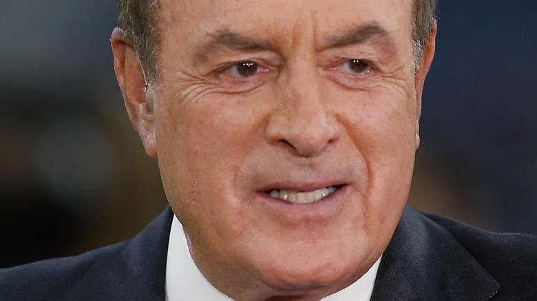 Al Michaels smiles while on air
