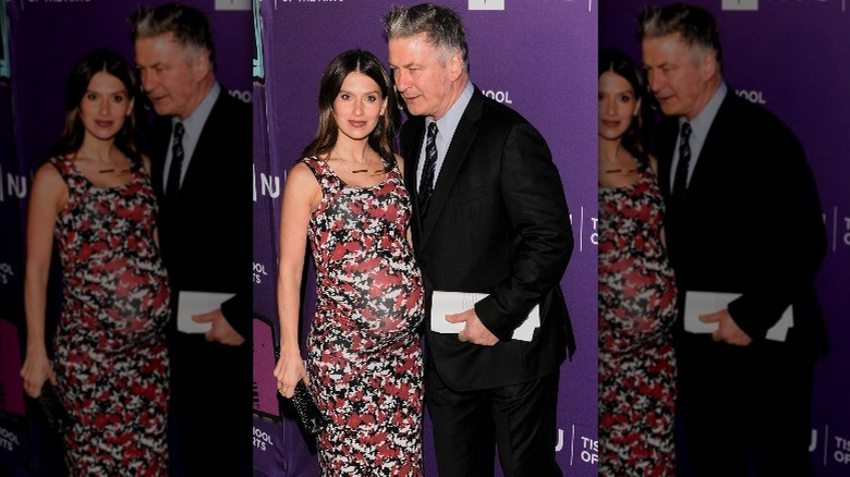 Hilaria Baldwin with Alec Baldwin in 2018