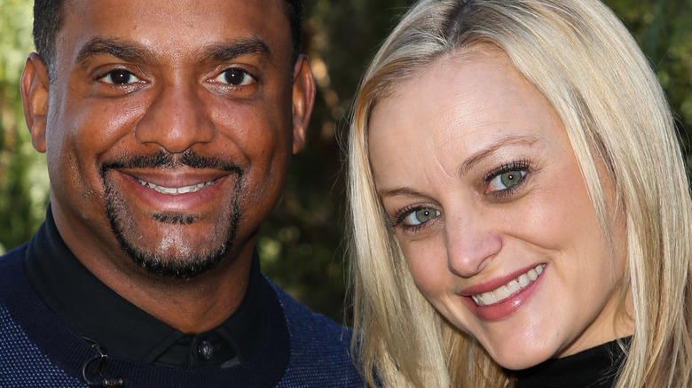 Alfonso Ribeiro and Angela Unkrich smiling