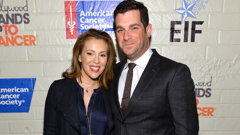 Alyssa Milano and her husband David Bugliari at Hollywood Stands up to Cancer event