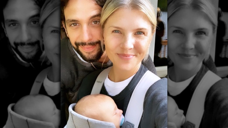 Nick Cordero and Amanda KIoots with son