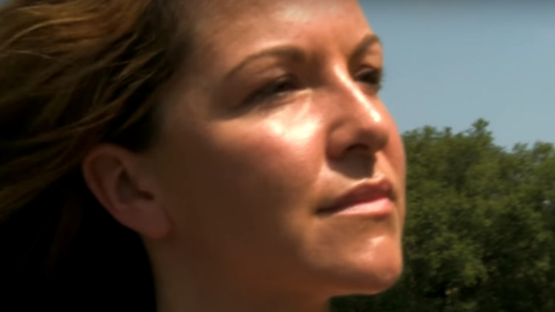 Amber Hargrove looks out into the wild on Naked and Afraid