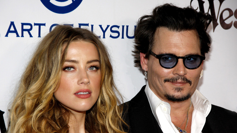 Amber Heard and Johnny Depp posing together