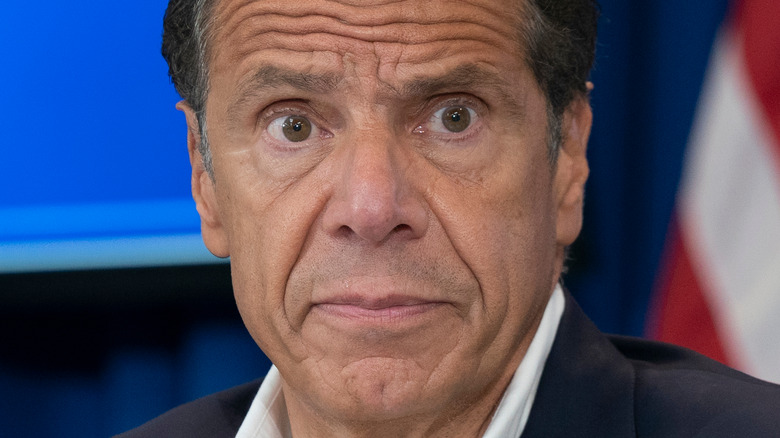Andrew Cuomo raises his eyebrows at press conference