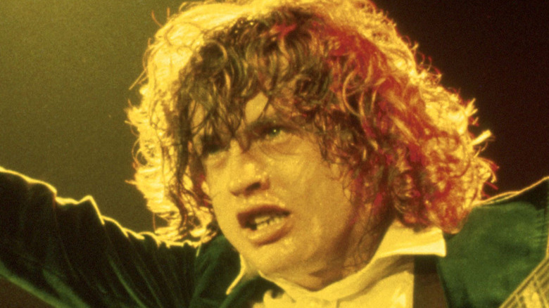 Angus Young rocks out on the stage