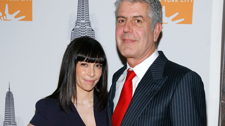 Ottavia Busia, Anthony Bourdain smiling