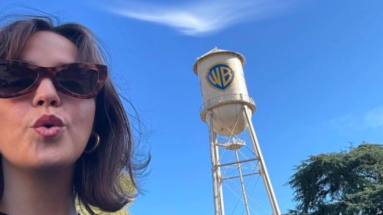 Bailee Madison selfie at Warner Bros lot