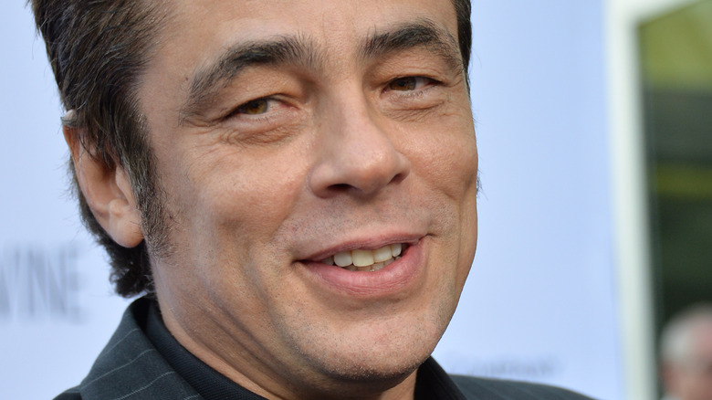 Benicio del Toro smiling at a premiere