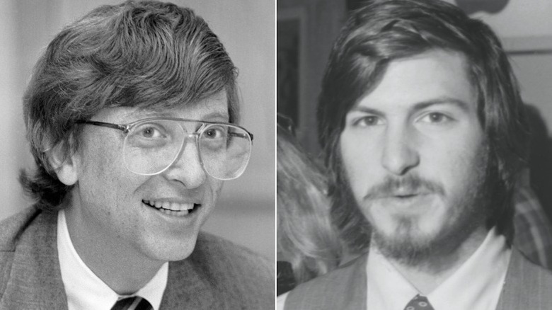 Steve Jobs and Bill Gates smiling