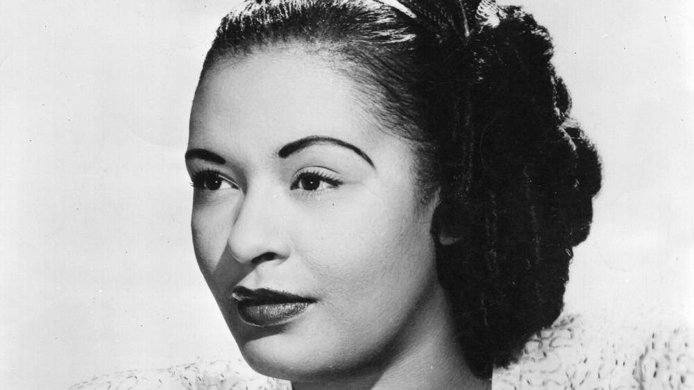 Billie Holiday pose for a photo