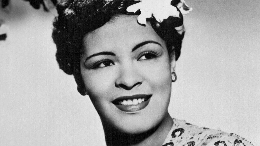 Billie Holiday posing for an official photo