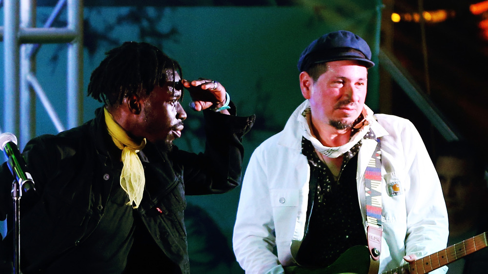 Adrian Quesada and Eric Burton from Black Pumas performing