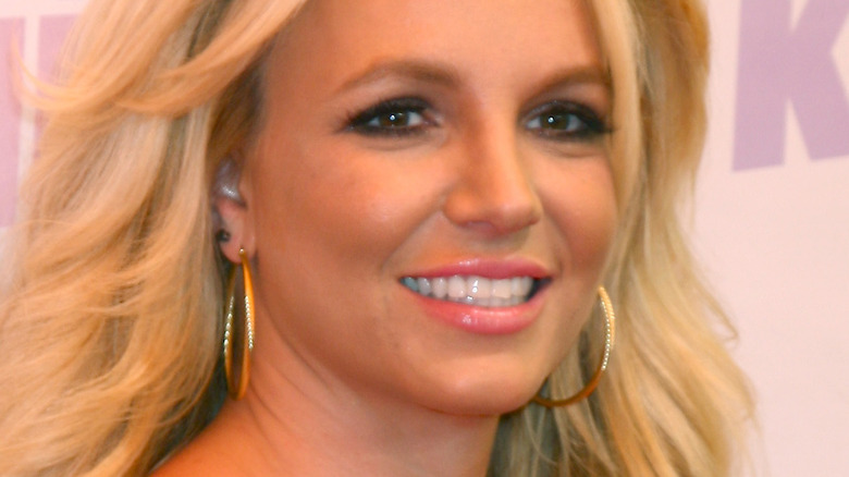 Britney Spears on the red carpet in black dress