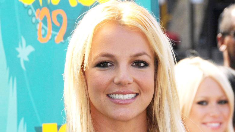 Britney Spears smiling at the Teen Choice Awards