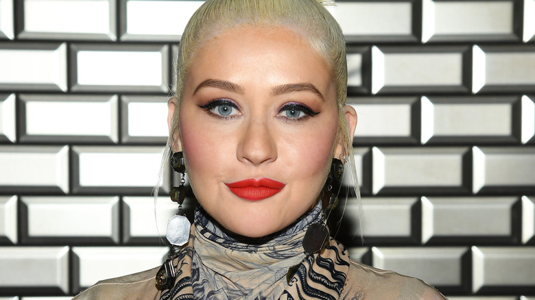 Christina Aguilera looking at camera