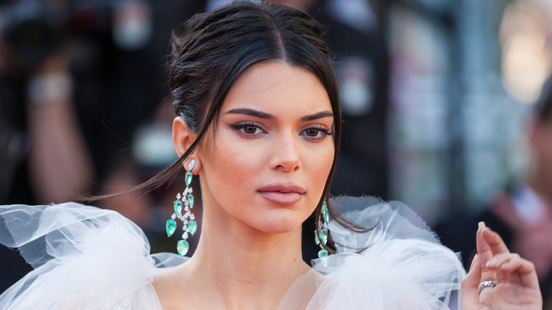 Kendall Jenner in a white dress 