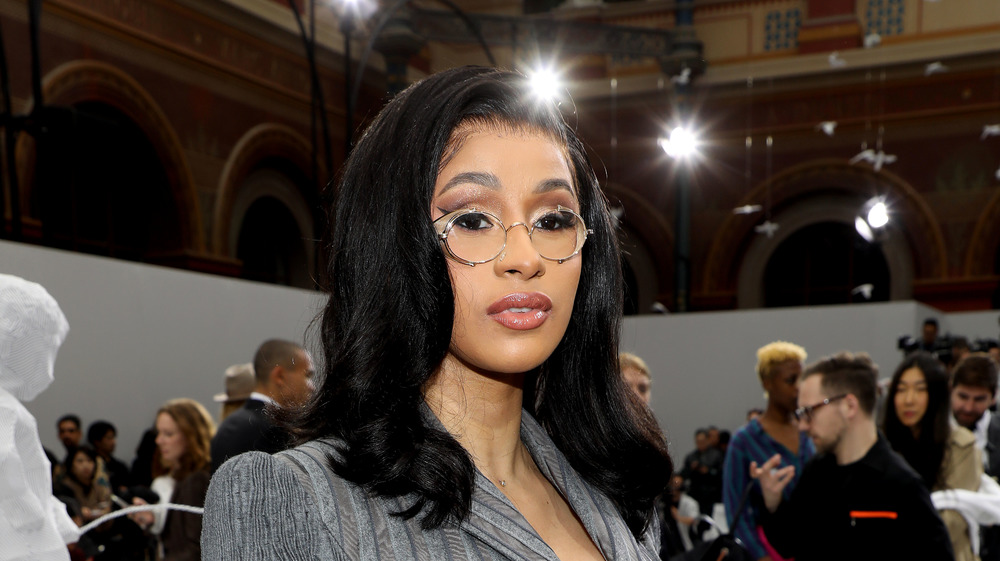 Cardi B appearing at a fashion show