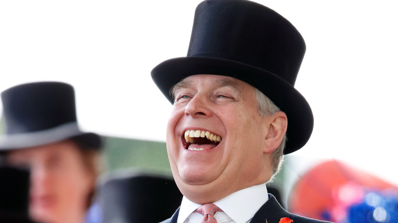 Prince Andrew in Top Hat at Royal Ascot