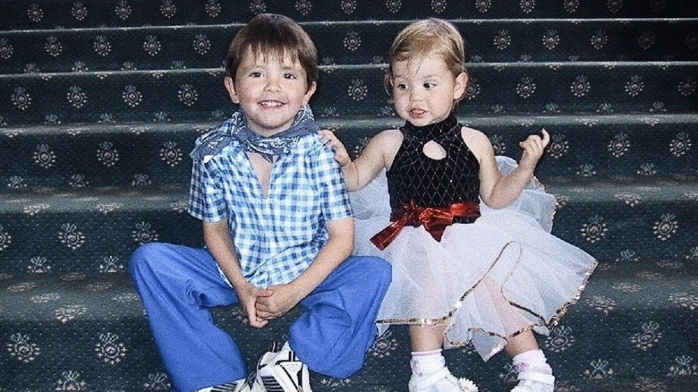 Dylan and Carys Douglas as kids