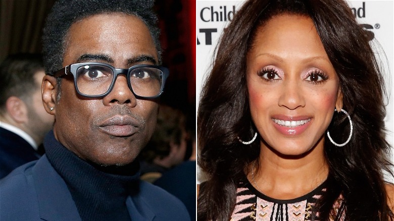 Chris Rock and Malaak Compton-Rock split image