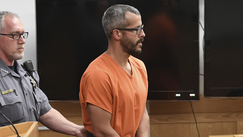 Chris Watts wearing orange jumpsuit