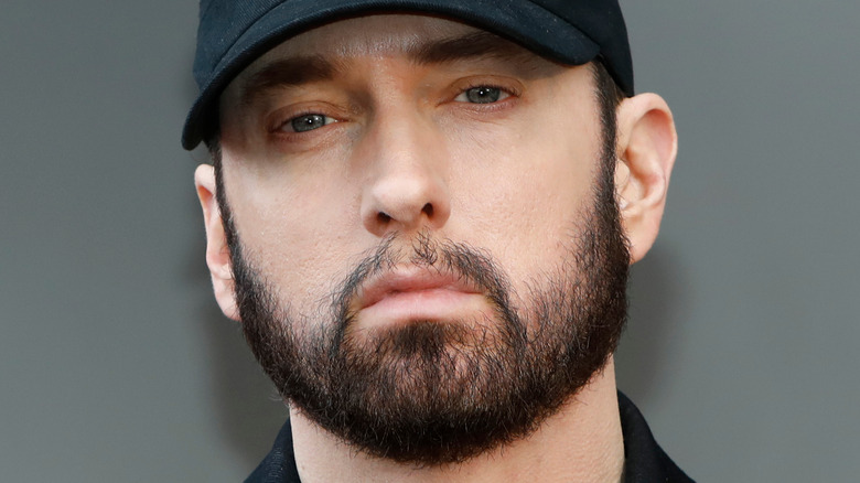 Eminem looking grim