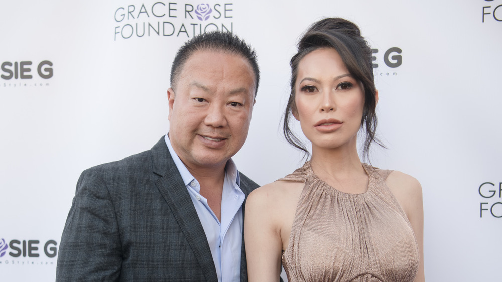 Dr. Gabriel and Christine Chiu at a red carpet event