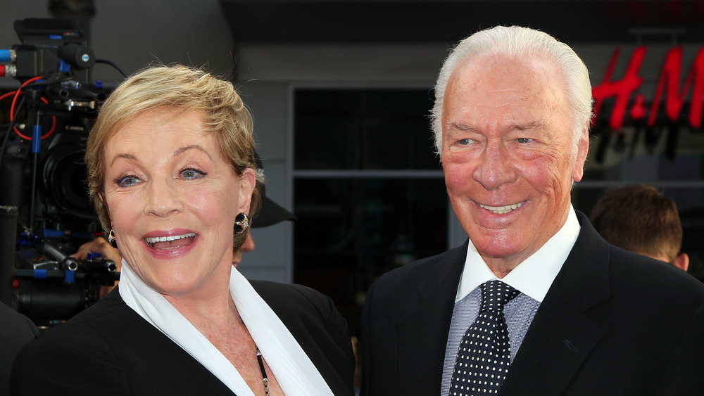 Christopher Plummer and Julie Andrews laughing together at an event