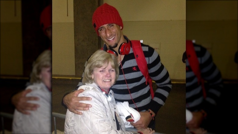 Colin Kaepernick with Teresa Kaepernick posing