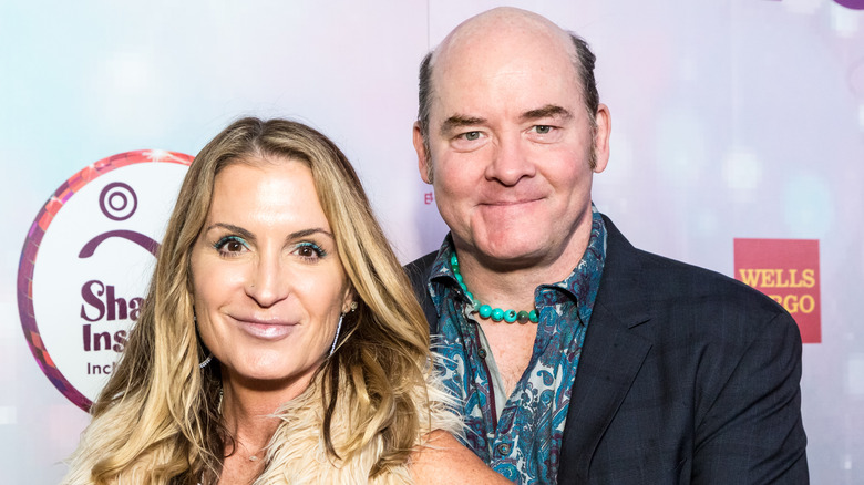 David and Leigh Koechner at a red carpet event