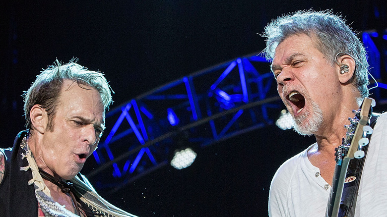 David Lee Roth and Eddie Van Halen performing 