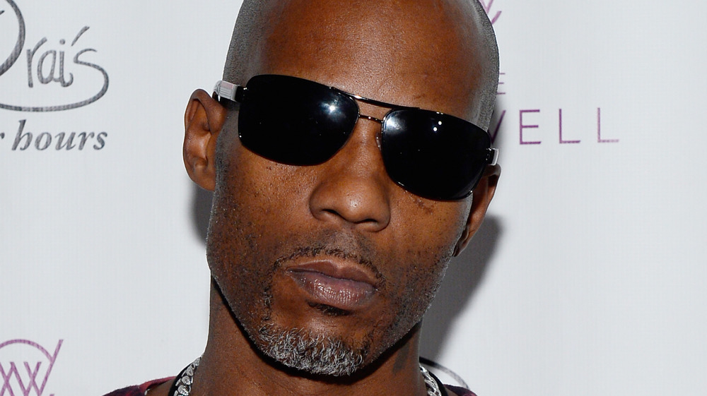 Rapper DMX posing in sunglasses