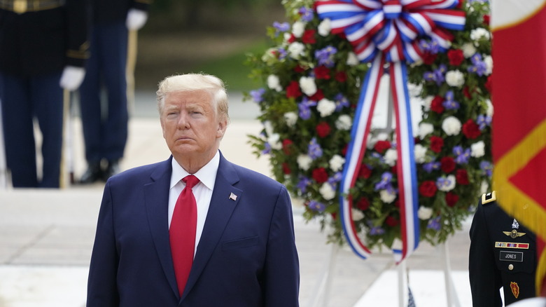 Trump at Arlington Cemetery in 2020