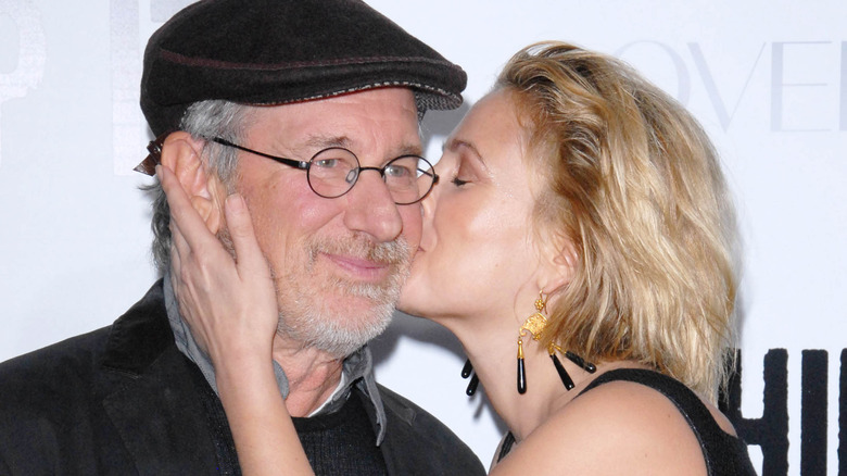 Drew Barrymore kissing Steven Spielberg