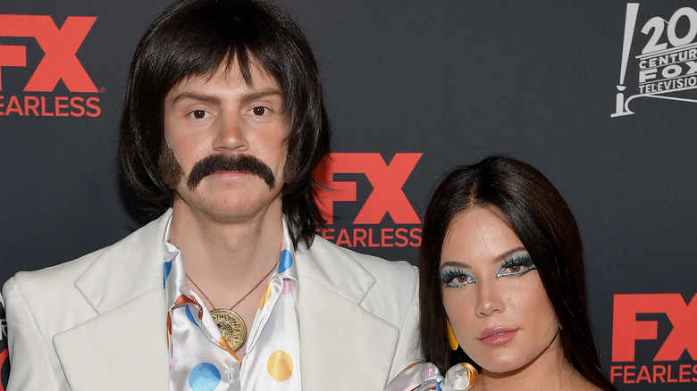 Evan Peters, Halsey, dressed up in costumes
