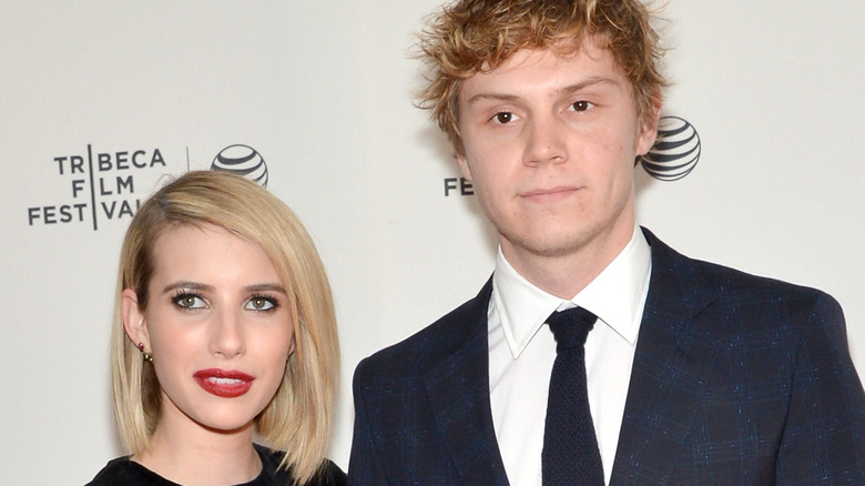 Emma Roberts, Even Peters, posing together