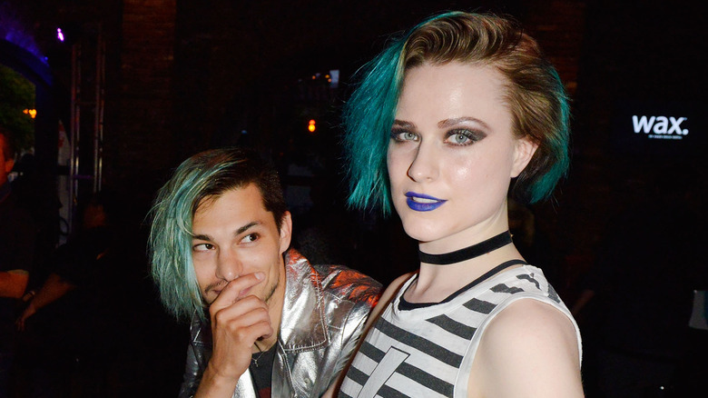 Zach Villa looking at Evan Rachel Wood