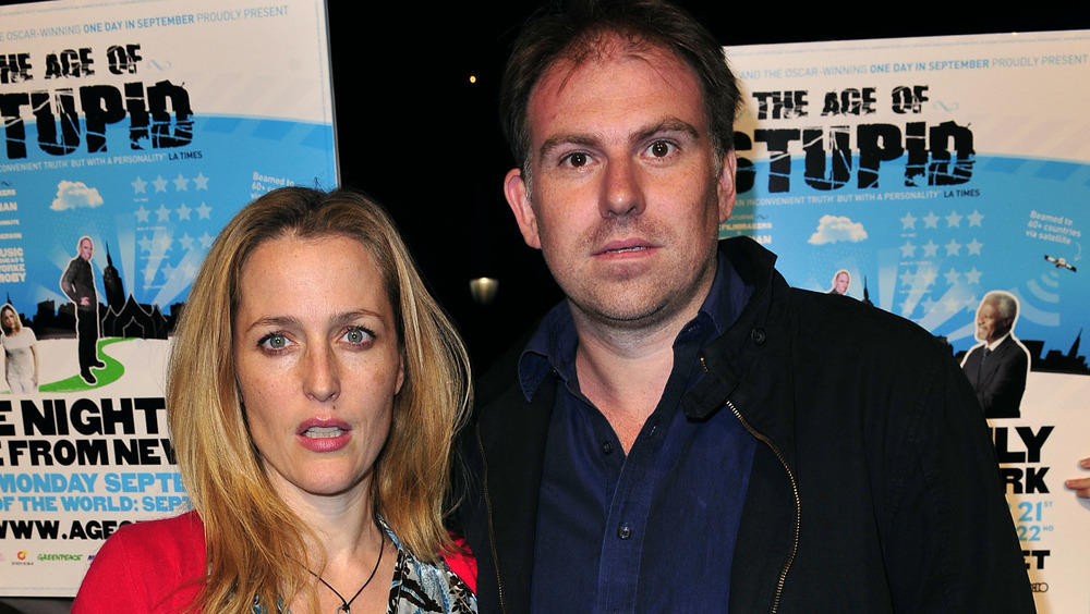 Gillian Anderson and then-husband Julian Ozanne