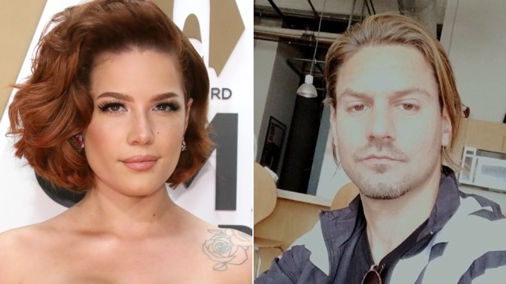 Halsey smirking (left), Alev Aydin (right)