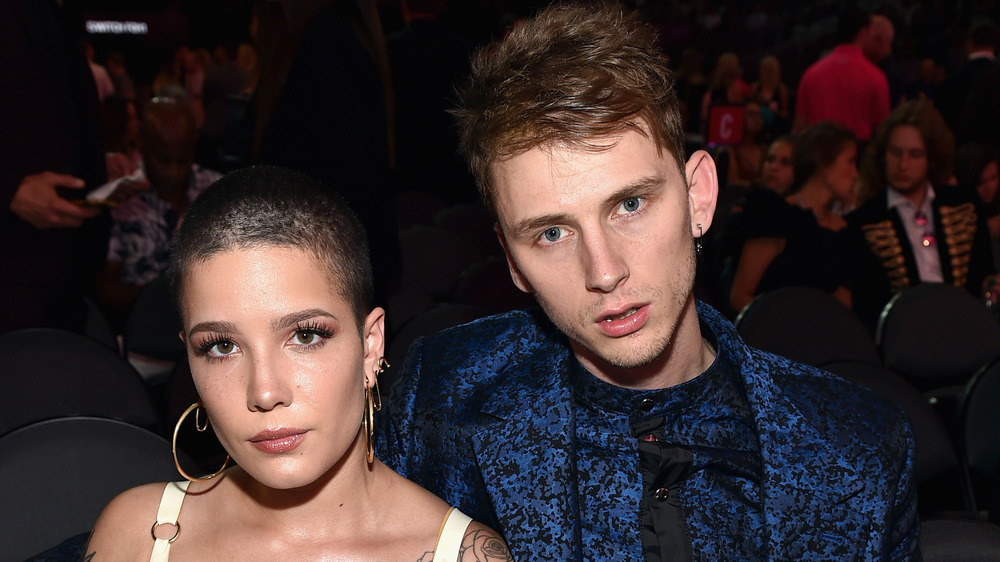Halsey and Machine Gun Kelly looking fierce 